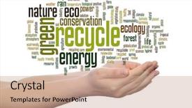  Presentation with eco friendly environment - Cool new presentation theme with white background for environment recycle backdrop and a coral colored foreground