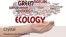  Presentation with eco friendly energy - Cool new presentation theme with white background for environment recycle backdrop and a coral colored foreground