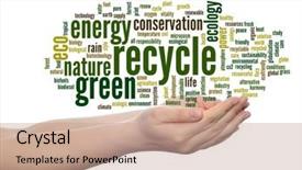  Presentation with energy conservation - Beautiful presentation design featuring white background for environment backdrop and a coral colored foreground