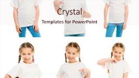  Presentation with girl design - Amazing slide deck having white background for your design backdrop and a lemonade colored foreground