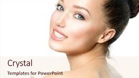  Presentation with beautiful skin - Slide set with white background fresh clean skin background and a lemonade colored foreground