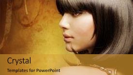  Presentation with black girl - PPT layouts featuring white background gold black - beautiful brunette girl background and a gold colored foreground