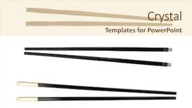  Presentation with black gold - Slides enhanced with white background gold black - chopsticks in the eastern traditional background and a cream colored foreground