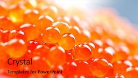  Presentation with caviar - Cool new PPT layouts with white background gourmet food backdrop and a red colored foreground
