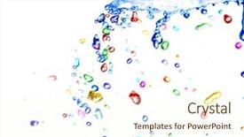  Presentation with colorful water droplets - Colorful slides enhanced with white background green bubbles - colorful water backdrop and a cream colored foreground