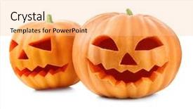  Presentation with white candles - Audience pleasing presentation theme consisting of white background halloween holidays art backdrop and a lemonade colored foreground