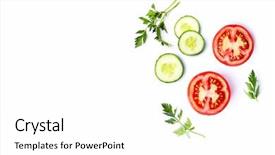  Presentation with white healthy food - PPT layouts featuring white background healthy food background and a white colored foreground