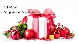  Presentation with design christmas holiday - Colorful presentation enhanced with white background holiday design backdrop and a white colored foreground