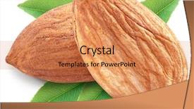  Presentation with almonds - Audience pleasing presentation consisting of white background image with maximum backdrop and a  colored foreground