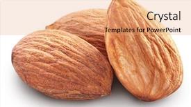  Presentation with almonds - Colorful theme enhanced with white background image with maximum backdrop and a coral colored foreground