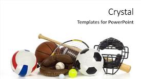  Presentation with sports volleyball - Presentation enhanced with white background including baseball background and a white colored foreground