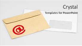  Presentation with white letters - Cool new PPT layouts with white background internet correspondence backdrop and a white colored foreground