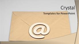  Presentation with white letters - Slide deck having white background internet correspondence background and a light gray colored foreground