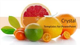  Presentation with orange lime - Beautiful slides featuring white background kumquat lemon lime backdrop and a gold colored foreground