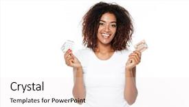  Presentation with white pills spilled from pills - Cool new PPT theme with white background looking at camera backdrop and a  colored foreground