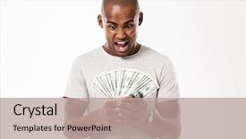  Presentation with emotional intelligence at work - Theme with white background looking at money background and a coral colored foreground