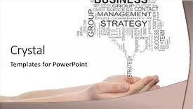  Presentation with business success - Presentation design featuring a hedge of bay background and a tawny brown colored foreground.