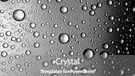  Presentation with abstract water drops - Amazing slides having white background of waterdrops backdrop and a gray colored foreground