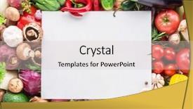  Presentation with free food - Amazing PPT theme having white background organic food free backdrop and a lemonade colored foreground