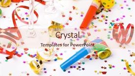  Presentation with red stars - Presentation theme featuring white background party time background and a lemonade colored foreground