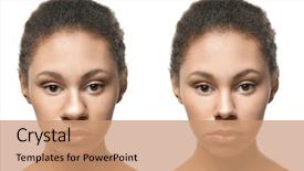  Presentation with rhinoplasty - Presentation design with white background plastic surgery background and a coral colored foreground