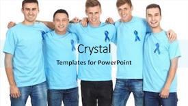  Presentation with prostate cancer - Presentation theme featuring white background prostate cancer background and a arctic colored foreground