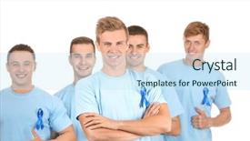  Presentation with cancer prostate - Cool new slide set with white background prostate cancer backdrop and a cool aqua colored foreground