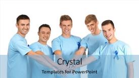  Presentation with prostate cancer - Presentation featuring white background prostate cancer background and a light blue colored foreground