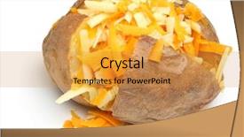  Presentation with pirple sweet potato - Beautiful PPT theme featuring white background red simple - jacket potato with grated cheese backdrop and a gold colored foreground