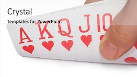  Presentation with playing cards - Presentation theme having national park torres del paine chile pier on lake grey red tourist ship sails to the dock in the mountains around the lake are piled clouds summer sun illuminates the lake background and a dark gray colored foreground