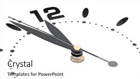  Presentation with clock - PPT theme with white background showing time background and a white colored foreground