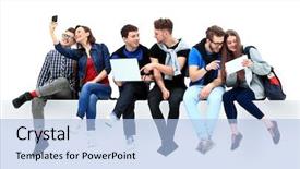  Presentation with floor - PPT theme having white background simple - causal group of people sitting background and a light blue colored foreground