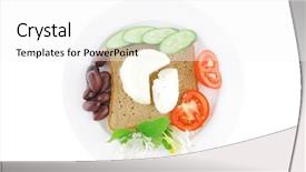  Presentation with pita bread on plate - Colorful PPT layouts enhanced with white background red simple - light mozzarella and bread backdrop and a white colored foreground