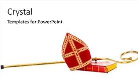  Presentation with staff - Colorful presentation design enhanced with white background sinterklaas border backdrop and a white colored foreground