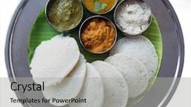  Presentation with idli - Cool new slide deck with white background south indian backdrop and a light gray colored foreground