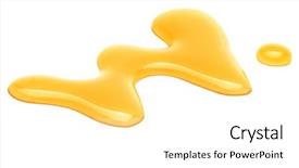  Presentation with syrup - Slides consisting of white background syrup droplet background and a white colored foreground