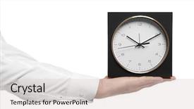  Presentation with time waste - Slide deck enhanced with white background time management background and a light gray colored foreground