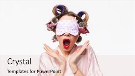  Presentation with tired - PPT theme featuring white background wearing sleep background and a lemonade colored foreground