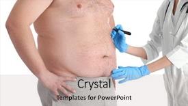  Presentation with patient weight loss - Audience pleasing presentation theme consisting of white background weight loss surgery backdrop and a coral colored foreground