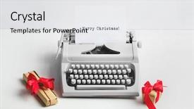  Presentation with vintage christmas - Audience pleasing PPT theme consisting of white background wintertime holiday backdrop and a  colored foreground