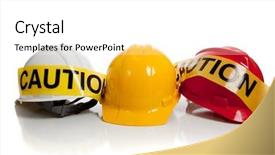  Presentation with caution tape yellow - Theme with white background with caution tape background and a white colored foreground