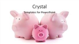  Presentation with piggy bank is evil - PPT theme enhanced with white background with clipping path background and a white colored foreground