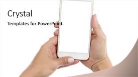  Presentation with smart phone apps - Beautiful presentation theme featuring white background with clipping path backdrop and a white colored foreground