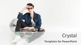  Presentation with free disco ball - Audience pleasing presentation consisting of white background with disco backdrop and a white colored foreground