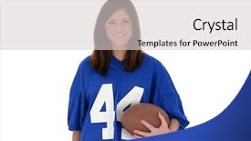  Presentation with football tailgate - Presentation featuring white background with football background and a light gray colored foreground