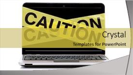  Presentation with caution tape yellow - Slides enhanced with white background with reflection background and a yellow colored foreground