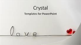  Presentation with loving hearts love heart candy - Slide deck with white background with two heart background and a white colored foreground