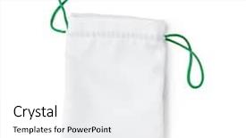  Presentation with simple green - Theme featuring white bag with green string background and a white colored foreground