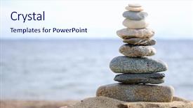  Presentation with pyramid - Slide set enhanced with white balance - pyramid of the small pebbles background and a sky blue colored foreground