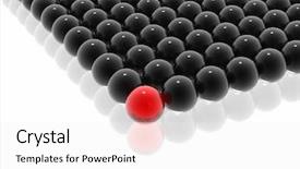  Presentation with management - Theme consisting of white balls different ball - red leader of management background and a white colored foreground